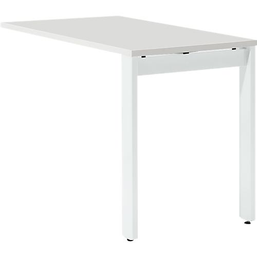 Schäfer Shop Select Ansatztisch LOGIN, 4-Fuß, B 1000 x T 600 x H 740 mm, weiß/verkehrsweiß