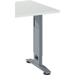 Schäfer Shop Select Ansatztisch LOGIN, C-Fuß, B 1000 x T 600 x H 660-820 mm, lichtgrau/basaltgrau Schäfer Shop Select Ansatztisch LOGIN, C-Fuß, B 1000 x T 600 x H 660-820 mm, lichtgrau/basaltgrau