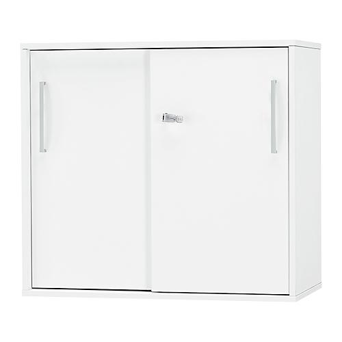 Schäfer Shop Select Anstell-/Aufsatz-Schiebetürenschrank SET UP, 2 OH, B 800 x T 420 x H 726 mm, weiß/weiß