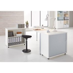 Schäfer Shop Select Anstellquerrollladenschrank, aus Holz, 1 Fachboden, B 800 mm x T 421 x H 750 mm, weiß Schäfer Shop Select Anstellquerrollladenschrank, aus Holz, 1 Fachboden, B 800 mm x T 421 x H 750 mm, weiß