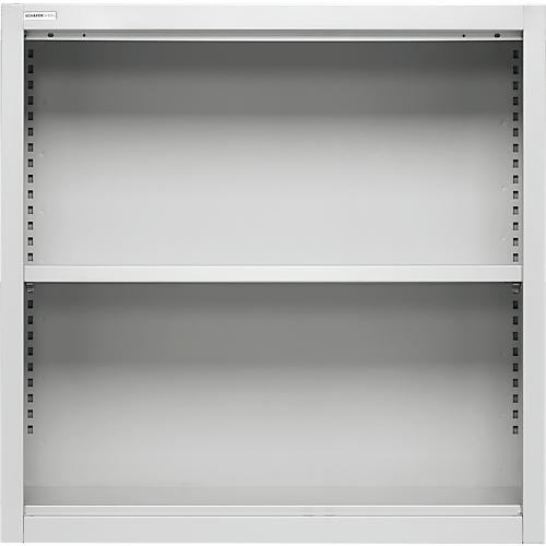Schäfer Shop Select Aufsatzregal MS, 2 OH, B 800 x T 400 x H 800 mm, Stahlblech, Lichtgrau