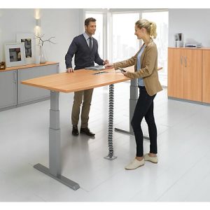 Schäfer Shop Select Besprechungstisch ERGO-T, mit Anschluss, elektrisch höhenverstellbar, Boot, T-Fuß, B 2000 x H 640-1300 mm, Buche/weißalu Schäfer Shop Select Besprechungstisch ERGO-T, mit Anschluss, elektrisch höhenverstellbar, Boot, T-Fuß, B 2000 x H 640-1300 mm, Buche/weißalu