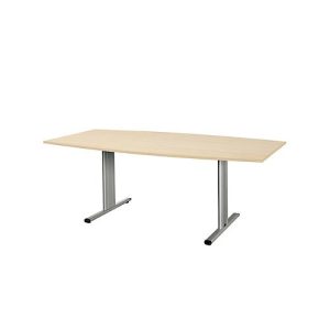 Schäfer Shop Select Besprechungstisch Planova Basic, Boot, T-Fuß, B 2000 x T 1000 x H 717 mm, Ahorn/weißaluminium RAL 9006 Schäfer Shop Select Besprechungstisch Planova Basic, Boot, T-Fuß, B 2000 x T 1000 x H 717 mm, Ahorn/weißaluminium RAL 9006