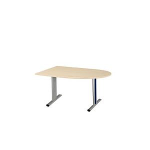 Schäfer Shop Select Besprechungstisch Planova Basic, Halbkreis, T-Fuß, B 1400 x T 1000 x H 717 mm, Ahorn/weißaluminium RAL 9006 Schäfer Shop Select Besprechungstisch Planova Basic, Halbkreis, T-Fuß, B 1400 x T 1000 x H 717 mm, Ahorn/weißaluminium RAL 9006