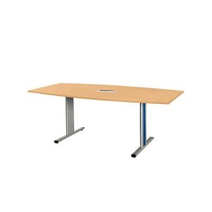 Schäfer Shop Select Besprechungstisch Planova Basic, mit Tischanschlussfeld, Boot, T-Fuß, B 2000 x T 1000 x H 717 mm, Buche/weißaluminium RAL 9006 Schäfer Shop Select Besprechungstisch Planova Basic, mit Tischanschlussfeld, Boot, T-Fuß, B 2000 x T 1000 x H 717 mm, Buche/weißaluminium RAL 9006
