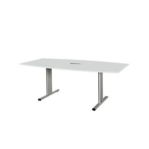 Schäfer Shop Select Besprechungstisch Planova Basic, mit Tischanschlussfeld, Boot, T-Fuß, B 2000 x T 1000 x H 717 mm, lichtgrau/weißaluminium RAL 9006 Schäfer Shop Select Besprechungstisch Planova Basic, mit Tischanschlussfeld, Boot, T-Fuß, B 2000 x T 1000 x H 717 mm, lichtgrau/weißaluminium RAL 9006