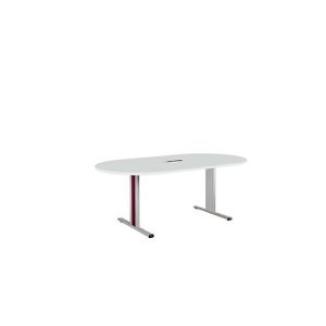 Schäfer Shop Select Besprechungstisch Planova Basic, mit Tischanschlussfeld, Oval, T-Fuß, B 2000 x T 1000 x H 717 mm, lichtgrau/weißaluminium RAL 9006 Schäfer Shop Select Besprechungstisch Planova Basic, mit Tischanschlussfeld, Oval, T-Fuß, B 2000 x T 1000 x H 717 mm, lichtgrau/weißaluminium RAL 9006