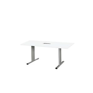 Schäfer Shop Select Besprechungstisch Planova Basic, mit Tischanschlussfeld, Rechteck, T-Fuß, B 1600 x T 800 x H 717 mm, weiß/weißaluminium RAL 9006 Schäfer Shop Select Besprechungstisch Planova Basic, mit Tischanschlussfeld, Rechteck, T-Fuß, B 1600 x T 800 x H 717 mm, weiß/weißaluminium RAL 9006