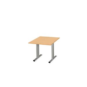Schäfer Shop Select Besprechungstisch Planova Basic, Quadrat, T-Fuß, B 1000 x T 1000 x H 717 mm, Buche/weißaluminium RAL 9006 Schäfer Shop Select Besprechungstisch Planova Basic, Quadrat, T-Fuß, B 1000 x T 1000 x H 717 mm, Buche/weißaluminium RAL 9006