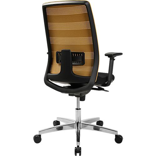 Schäfer Shop Select Bürostuhl SSI Proline Edition 50, mit Armlehnen, Synchronmechanik, Bandscheibensitz, Lordosenstütze, Netzrückenlehne, schwarz/ocker