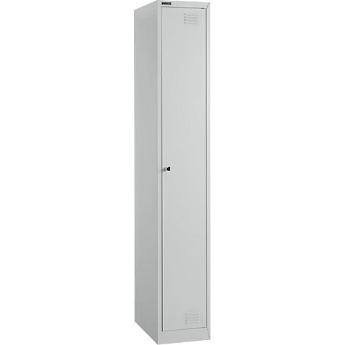 Schäfer Shop Select Garderobenspind, 1 Abteil, 1-türig, 4 Einlegeböden, B 300 x T 457 x H 1800 mm, Qualitätsfeinblech, abschließbar