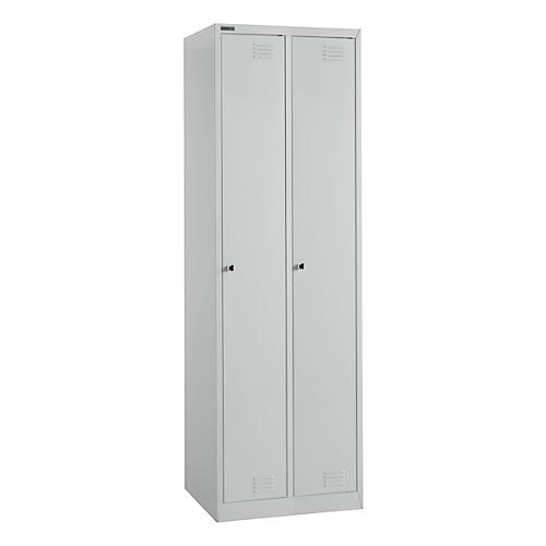 Schäfer Shop Select Garderobenspind Set, 2-teilig, jeweils 1 Abteil/4 Böden, B 300 x T 457 x H 1800 mm, Feinblech, Zylinderschloss