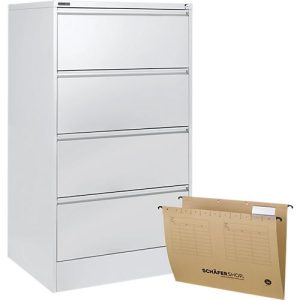 Schäfer Shop Select Hängeregistraturschrank, zweibahnig + 50 Hängeregistraturmappen Schäfer Shop Select Hängeregistraturschrank, zweibahnig + 50 Hängeregistraturmappen