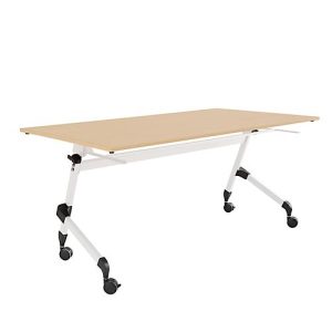Schäfer Shop Select Klapptisch mit Rollen, Rechteck, Vierkantrohr, B 1600 x T 600 x H 720 mm, Ahorn/weiß Schäfer Shop Select Klapptisch mit Rollen, Rechteck, Vierkantrohr, B 1600 x T 600 x H 720 mm, Ahorn/weiß
