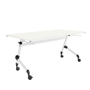 Schäfer Shop Select Klapptisch mit Rollen, Rechteck, Vierkantrohr, B 1600 x T 600 x H 720 mm, weiß/weiß Schäfer Shop Select Klapptisch mit Rollen, Rechteck, Vierkantrohr, B 1600 x T 600 x H 720 mm, weiß/weiß