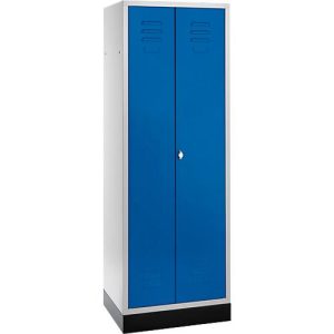 Schäfer Shop Select Kleiderspind, 2 Türen, mit Drehriegelverschluss, lichtgrau/enzianblau Schäfer Shop Select Kleiderspind, 2 Türen, mit Drehriegelverschluss, lichtgrau/enzianblau
