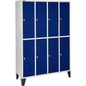 Schäfer Shop Select Kleiderspind, 4 x2 Abteile., m. Füßen, Drehriegelverschluss, Tür enzianblau Schäfer Shop Select Kleiderspind, 4 x2 Abteile., m. Füßen, Drehriegelverschluss, Tür enzianblau