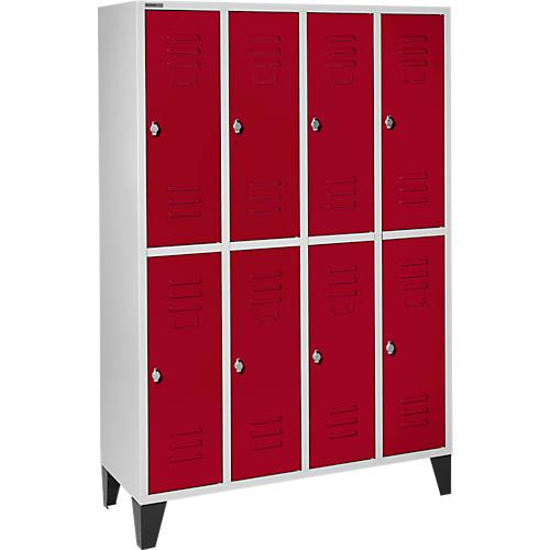 Schäfer Shop Select Kleiderspind, 4 x2 Abteile., m. Füßen, Drehriegelverschluss, Tür rubinrot