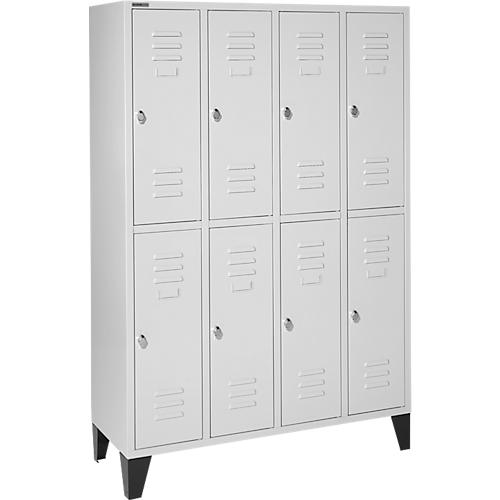 Schäfer Shop Select Kleiderspind, 4x2 Abt., m. Füßen, Drehriegelverschluss, Tür lichtgrau