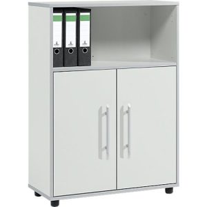 Schäfer Shop Select Kombischrank Moxxo IQ, Holz, 2 Flügeltüren, 1 offenes Fach, 3 OH, B 801 x T 362 x H 1115 mm, lichtgrau Schäfer Shop Select Kombischrank Moxxo IQ, Holz, 2 Flügeltüren, 1 offenes Fach, 3 OH, B 801 x T 362 x H 1115 mm, lichtgrau