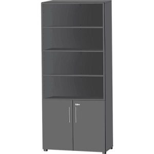 Schäfer Shop Select Kombischrank Start Off, 6 OH, 2 OH mit Tür, abschließbar, B 800 x T 420 x H 2240 mm, graphit/graphit Schäfer Shop Select Kombischrank Start Off, 6 OH, 2 OH mit Tür, abschließbar, B 800 x T 420 x H 2240 mm, graphit/graphit