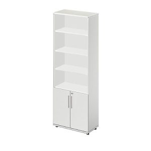 Schäfer Shop Select Kombischrank Start Off, 6 OH, 2 OH mit Tür, abschließbar, B 800 x T 420 x H 2240 mm, lichtgrau/lichtgrau Schäfer Shop Select Kombischrank Start Off, 6 OH, 2 OH mit Tür, abschließbar, B 800 x T 420 x H 2240 mm, lichtgrau/lichtgrau