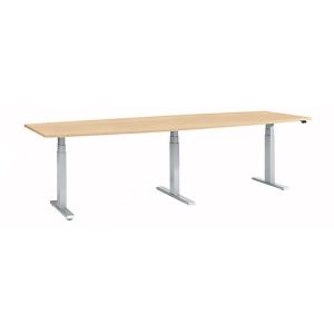 Schäfer Shop Select Konferenztisch ERGO-T 2.0 Big, bis 8 Personen, elektrisch höhenverstellbar, Tonne, T-Fuß, B 2800 mm, Ahorn/weißalu Schäfer Shop Select Konferenztisch ERGO-T 2.0 Big, bis 8 Personen, elektrisch höhenverstellbar, Tonne, T-Fuß, B 2800 mm, Ahorn/weißalu