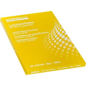 Schäfer Shop Select Laminierfolien, 154 x 216 mm für DIN A5, 80 mic, 100 Stück Schäfer Shop Select Laminierfolien, 154 x 216 mm für DIN A5, 80 mic, 100 Stück