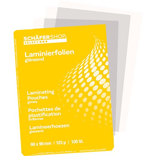 Schäfer Shop Select Laminierfolien, 60 x 90 mm, 125 mic, 100 Stück