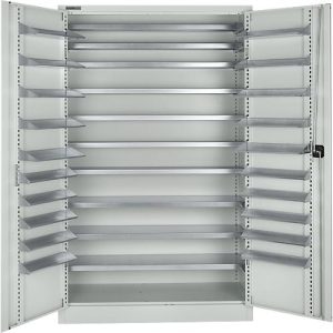 Schäfer Shop Select Magazinschrank, 10 Fachböden, ohne Ausstattung, B 1200 x T 500 x H 1935 mm, Stahl, lichtgrau Schäfer Shop Select Magazinschrank, 10 Fachböden, ohne Ausstattung, B 1200 x T 500 x H 1935 mm, Stahl, lichtgrau