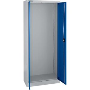 Schäfer Shop Select Materialschrank MS 2408, Leergehäuse, 800 x T 400 x H 1935 mm, Stahl, weißaluminium/enzianblau Schäfer Shop Select Materialschrank MS 2408, Leergehäuse, 800 x T 400 x H 1935 mm, Stahl, weißaluminium/enzianblau
