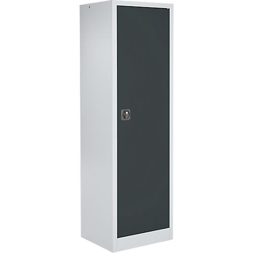 Schäfer Shop Select Materialschrank MS 2506, Leergehäuse, B 600 x T 500 x H 1935 mm, Feinblech, weißalumium/anthrazitgrau