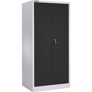 Schäfer Shop Select Materialschrank MSI 2409, mit Lochrasterwänden auf halber Höhe, bis 50 kg/Fachboden, B 950 x T 400 x H 1935 mm, weißaluminium/anthrazitgrau Schäfer Shop Select Materialschrank MSI 2409, mit Lochrasterwänden auf halber Höhe, bis 50 kg/Fachboden, B 950 x T 400 x H 1935 mm, weißaluminium/anthrazitgrau