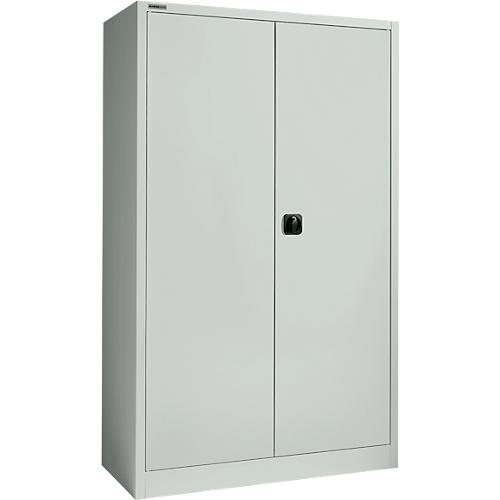 Schäfer Shop Select Materialschrank MSI 2512, 5 Ordnerhöhen, 4 Zwischenböden, Zylinderschloss, B 1200 x T 500 x H 1935 mm, lichtgrau