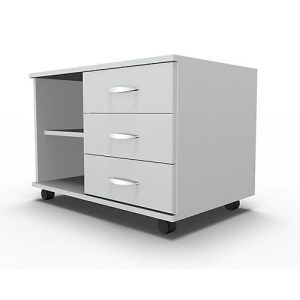 Schäfer Shop Select Mobiles Sideboard, Regal + 3 Schübe, B 800, anstellbar rechts, lichtgrau Schäfer Shop Select Mobiles Sideboard, Regal + 3 Schübe, B 800, anstellbar rechts, lichtgrau