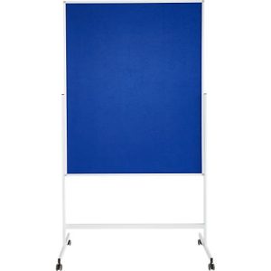 Schäfer Shop Select Moderationstafel SH MT 121, mobil, beidseitig verwendbar, B 1200 x H 1500 mm, Filz, Aluminium & Metall, blau-weiß Schäfer Shop Select Moderationstafel SH MT 121, mobil, beidseitig verwendbar, B 1200 x H 1500 mm, Filz, Aluminium & Metall, blau-weiß