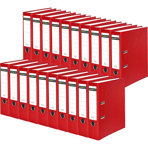 Schäfer Shop Select Ordner, DIN A4, Rückenbreite 80 mm, 20 Stück, rot