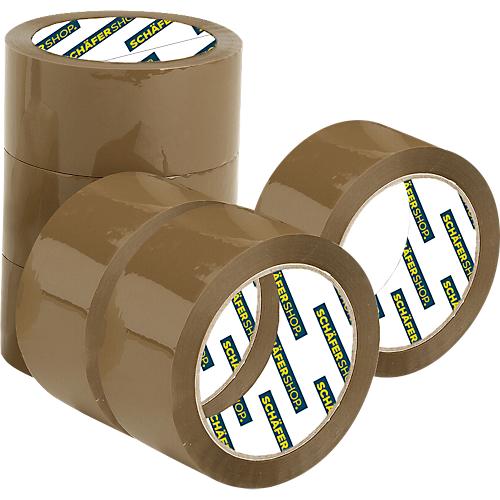Schäfer Shop Select Packband, L 66 m x B 50 mm, braun, 6 Rollen