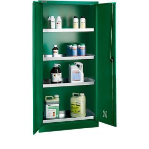 Schäfer Shop Select Pflanzenschutzmittel- und Chemikalienschrank, Stahl, B 950 x T 500 x H 1935 mm, 4 WHG-Wannen, 4 x 20 l Schäfer Shop Select Pflanzenschutzmittel- und Chemikalienschrank, Stahl, B 950 x T 500 x H 1935 mm, 4 WHG-Wannen, 4 x 20 l