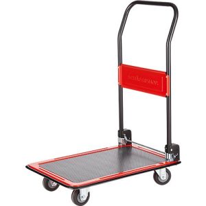Schäfer Shop Select Plattformwagen 110L, faltbar, Stahl pulverbeschichtet, PUR-Räder, B 485 x T 710 x H 1000 mm, bis 220 kg, schwarz/rot Schäfer Shop Select Plattformwagen 110L, faltbar, Stahl pulverbeschichtet, PUR-Räder, B 485 x T 710 x H 1000 mm, bis 220 kg, schwarz/rot