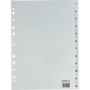 Schäfer Shop Select Recycling-Register DIN A4, Zahlen 1-12, einzeln Schäfer Shop Select Recycling-Register DIN A4, Zahlen 1-12, einzeln