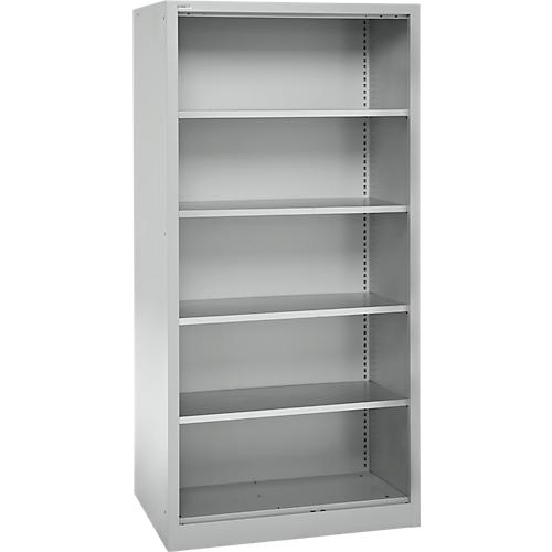 Schäfer Shop Select Regalschrank MS, 5 OH, B 950 x T 600 x H 1935 mm, Stahlblech, Lichtgrau