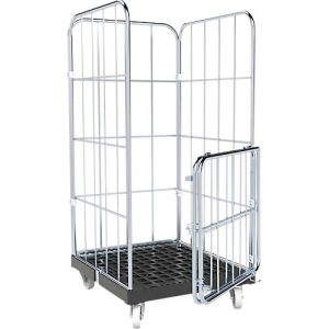 Schäfer Shop Select Rollbox BASICline, 4-seitig, mit 2-teiliger Vorderwandtür, bis 500 kg, Lenk- & Bockrollen, L 724 x B 845 x H 1530 mm, Stahl & Recycling-HDPE Schäfer Shop Select Rollbox BASICline, 4-seitig, mit 2-teiliger Vorderwandtür, bis 500 kg, Lenk- & Bockrollen, L 724 x B 845 x H 1530 mm, Stahl & Recycling-HDPE
