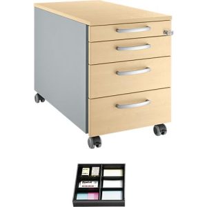 Schäfer Shop Select Rollcontainer 1233, Ahorn/Weißalu, inkl. Trennstegen für Schubladen Schäfer Shop Select Rollcontainer 1233, Ahorn/Weißalu, inkl. Trennstegen für Schubladen