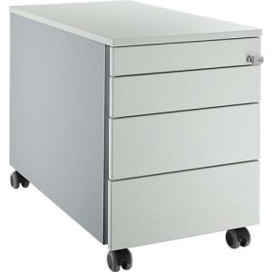 Schäfer Shop Select Rollcontainer 1233, mit Griffnut, B 435 x H 567 mm, weißalu/lichtgrau/lichtgrau Schäfer Shop Select Rollcontainer 1233, mit Griffnut, B 435 x H 567 mm, weißalu/lichtgrau/lichtgrau