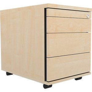 Schäfer Shop Select Rollcontainer 1233, Utensilienauszug + 3 Schubladen, abschließbar, Spanplatte, B 428 x T 600 x H 540 mm, Ahorn Schäfer Shop Select Rollcontainer 1233, Utensilienauszug + 3 Schubladen, abschließbar, Spanplatte, B 428 x T 600 x H 540 mm, Ahorn