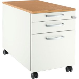 Schäfer Shop Select Rollcontainer 126,1 Utensilienauszug, 1 Hängeregistratur-Auszug, 1 Schublade, Griff rund, B 435 x T 765 x H 577 mm, weiß/Buche-Dekor Schäfer Shop Select Rollcontainer 126,1 Utensilienauszug, 1 Hängeregistratur-Auszug, 1 Schublade, Griff rund, B 435 x T 765 x H 577 mm, weiß/Buche-Dekor