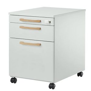 Schäfer Shop Select Rollcontainer Start Off Wood, Schub, Hängeregister & Utensilienauszug, B 432 x T 580 x H 595 mm, lichtgrau Schäfer Shop Select Rollcontainer Start Off Wood, Schub, Hängeregister & Utensilienauszug, B 432 x T 580 x H 595 mm, lichtgrau