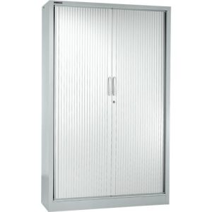 Schäfer Shop Select Rollladenschrank MS iCONOMY, Stahl, 5 Ordnerhöhen, B 1200 x T 400 x H 1935 mm, weißaluminium RAL 9006