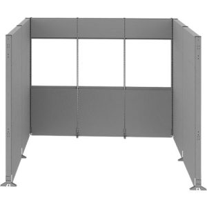 Schäfer Shop Select Schallschutz Stellwand System, U-Form, 15-teilig, mit Fenstern, Gesamtmaße L 3000 x B 2000 x H 2500 mm, staubgrau RAL 7037 Schäfer Shop Select Schallschutz Stellwand System, U-Form, 15-teilig, mit Fenstern, Gesamtmaße L 3000 x B 2000 x H 2500 mm, staubgrau RAL 7037